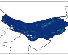 نقشه رطوبت اشباع خاک سطحی (در عمق صفر سانتیمتری) استان مازندران
